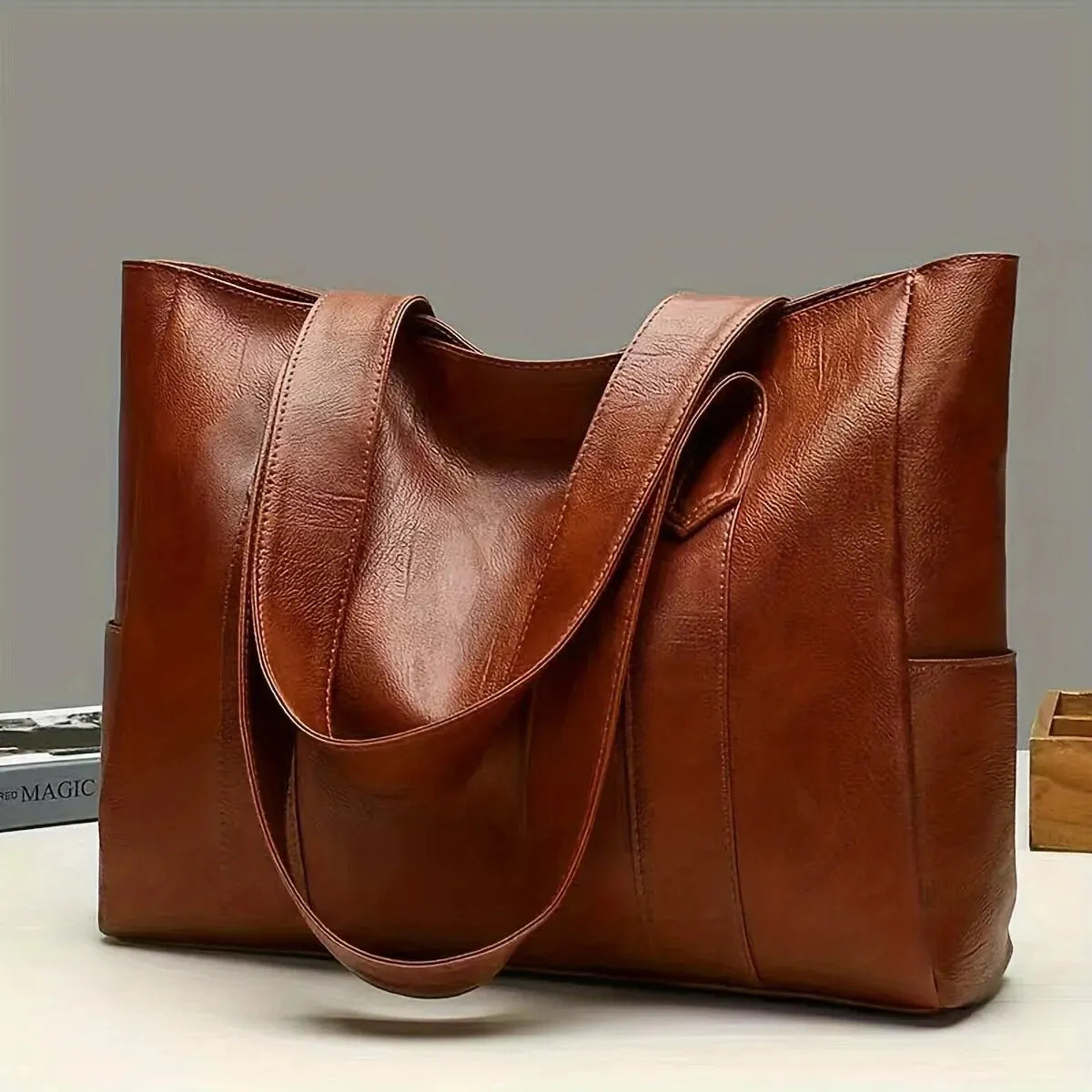 Sac à bandoulière vintage de grande capacité